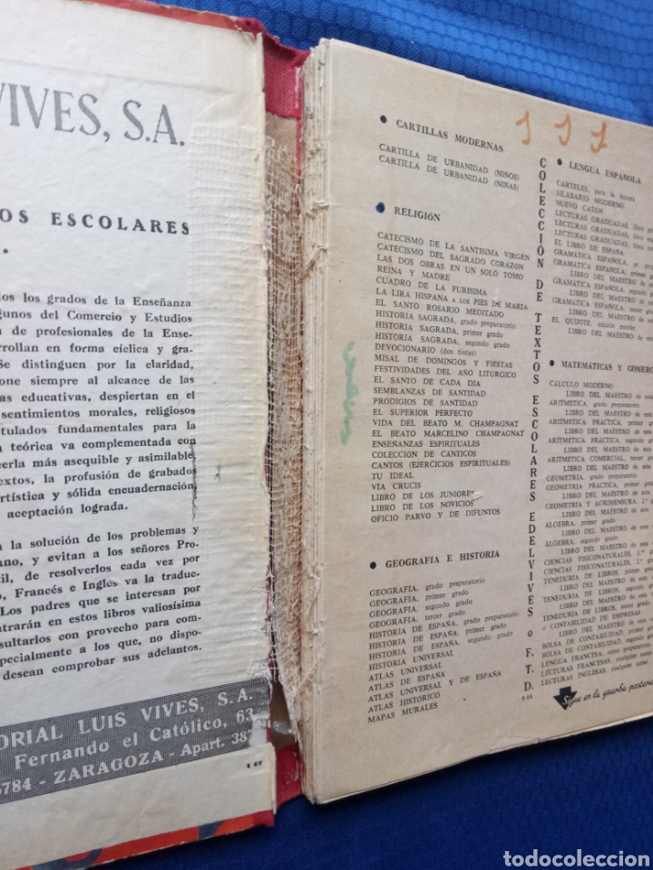 Libros de segunda mano de ciencias: ARITM&Eacute;TICA 1958 SEGUNDO GRADO EDITORIAL LUIS VIVES - Foto 6