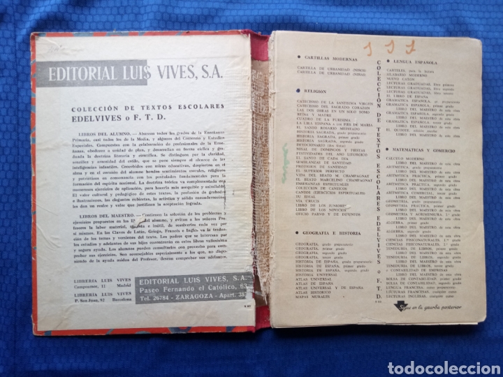 Libros de segunda mano de ciencias: ARITM&Eacute;TICA 1958 SEGUNDO GRADO EDITORIAL LUIS VIVES - Foto 7