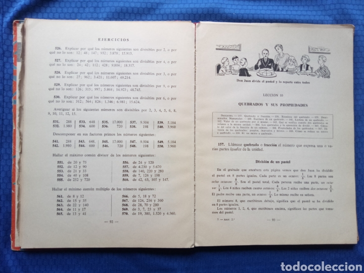Libros de segunda mano de ciencias: ARITM&Eacute;TICA 1958 SEGUNDO GRADO EDITORIAL LUIS VIVES - Foto 10