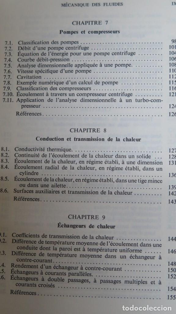 Libros de segunda mano de ciencias: Introduction a la m&eacute;canique des fluides et la transmission de la chaleur. KAY - Foto 4
