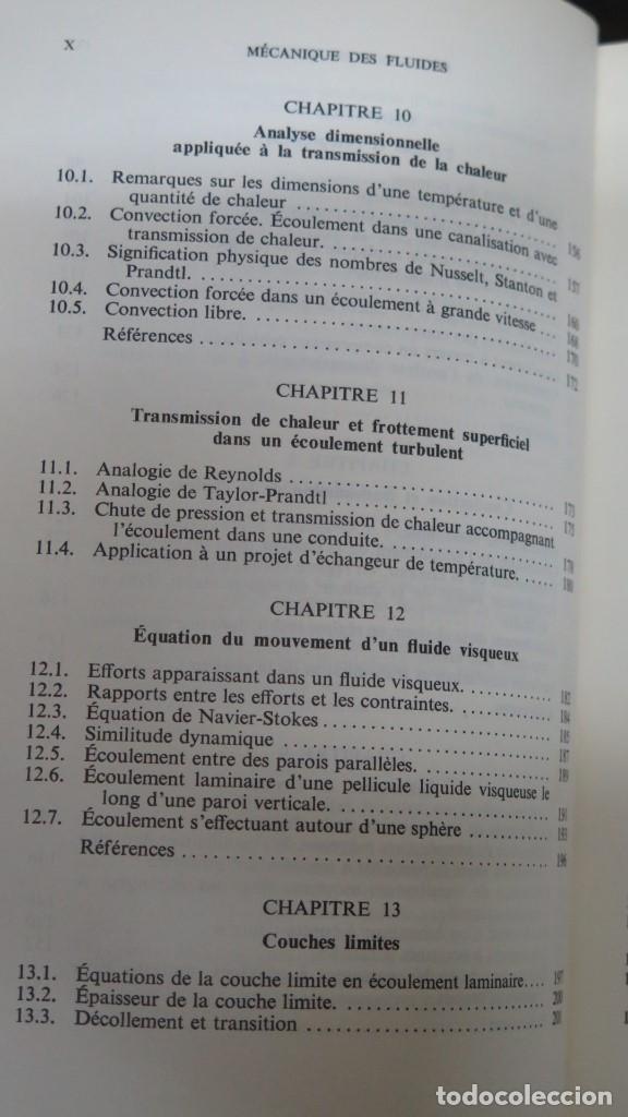 Libros de segunda mano de ciencias: Introduction a la m&eacute;canique des fluides et la transmission de la chaleur. KAY - Foto 5