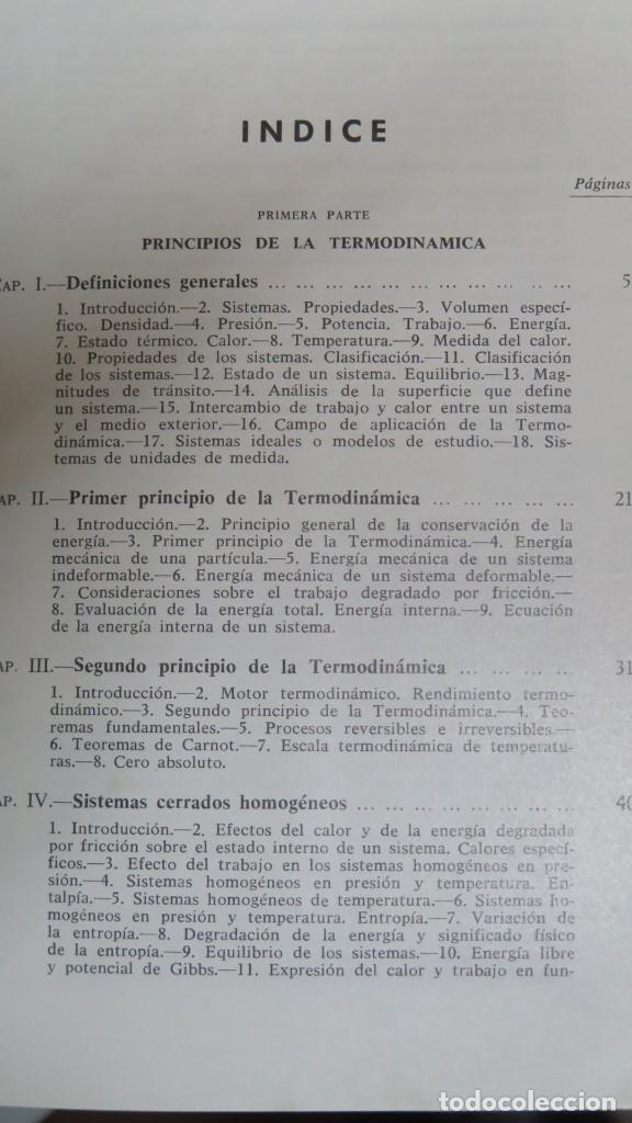 Libros de segunda mano de ciencias: TERMODINAMICA. P. PEREZ DEL NOTARIP. CON DEDICATORIA AUTOGRAFA - Foto 3