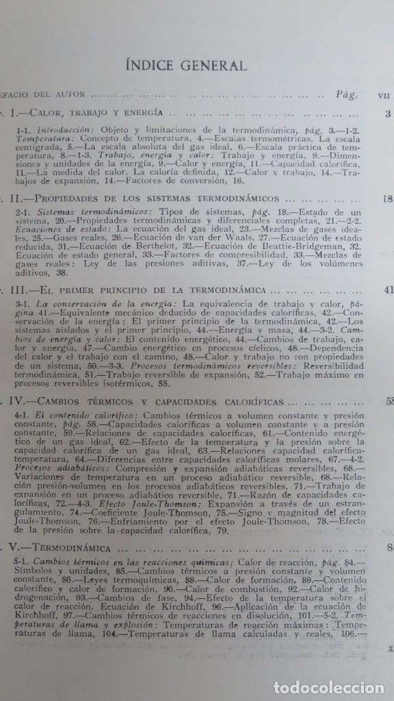 Libros de segunda mano de ciencias: TERMODINAMICA PARA QUIMICOS. SAMUEL GLASSTONE - Foto 2