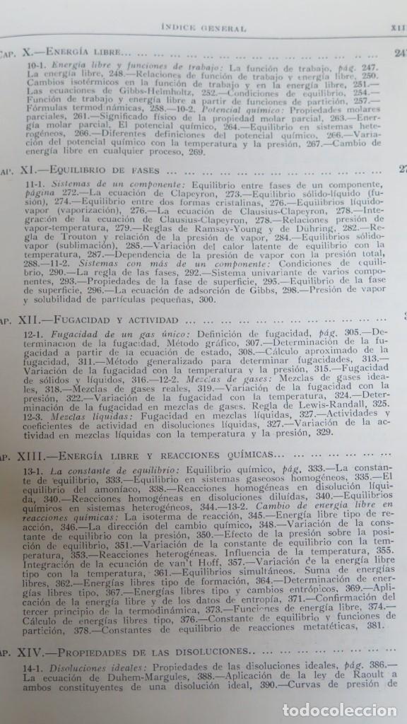 Libros de segunda mano de ciencias: TERMODINAMICA PARA QUIMICOS. SAMUEL GLASSTONE - Foto 4