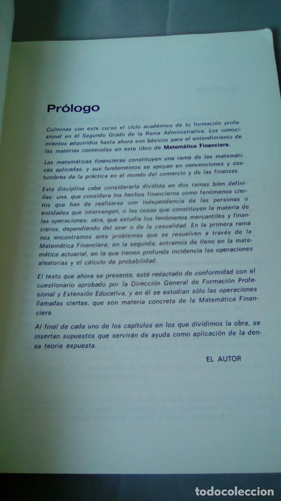 Libros de segunda mano de ciencias: MATEMATICA FINANCIERA. ANTONIO LLAMAS ORIHUELA - Foto 2