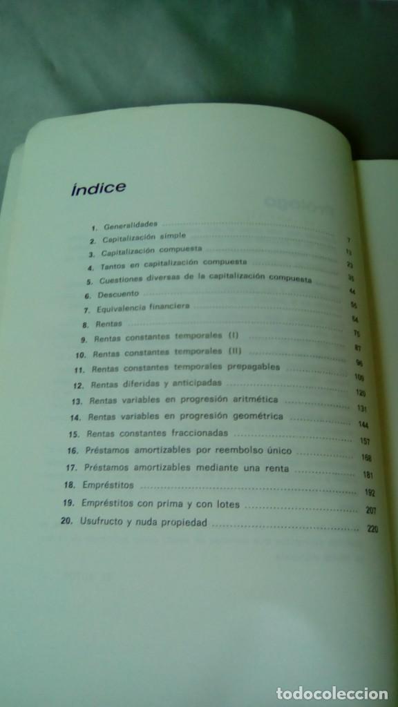 Libros de segunda mano de ciencias: MATEMATICA FINANCIERA. ANTONIO LLAMAS ORIHUELA - Foto 3