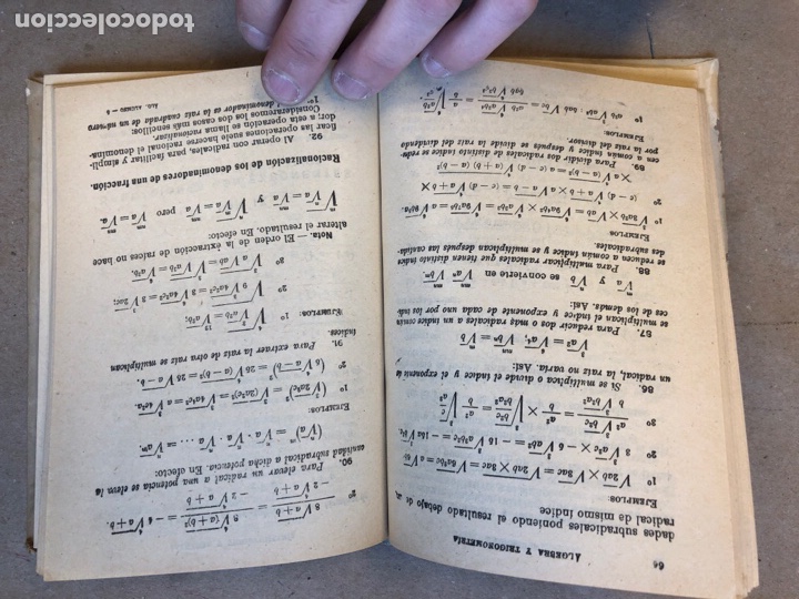 Libros de segunda mano de ciencias: &Aacute;LGEBRA T TRIGONOMETR&Iacute;A. EDICIONES BRU&Ntilde;O 1956. - Foto 4