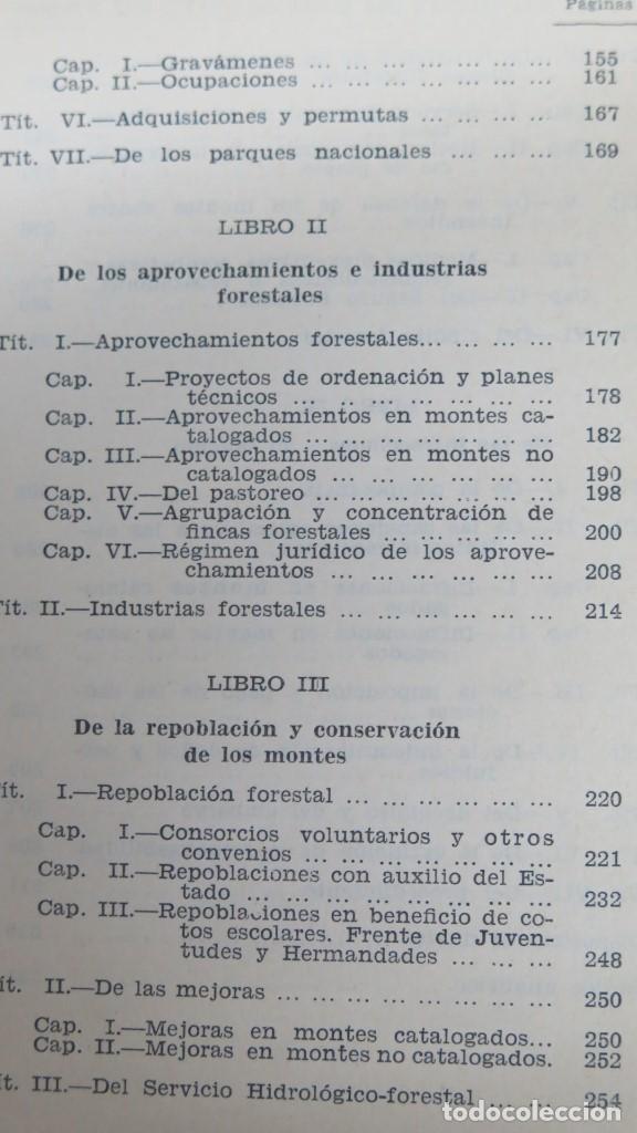 Libros de segunda mano: LEY Y REGLAMENTO DE MONTES. 1962 - Foto 4