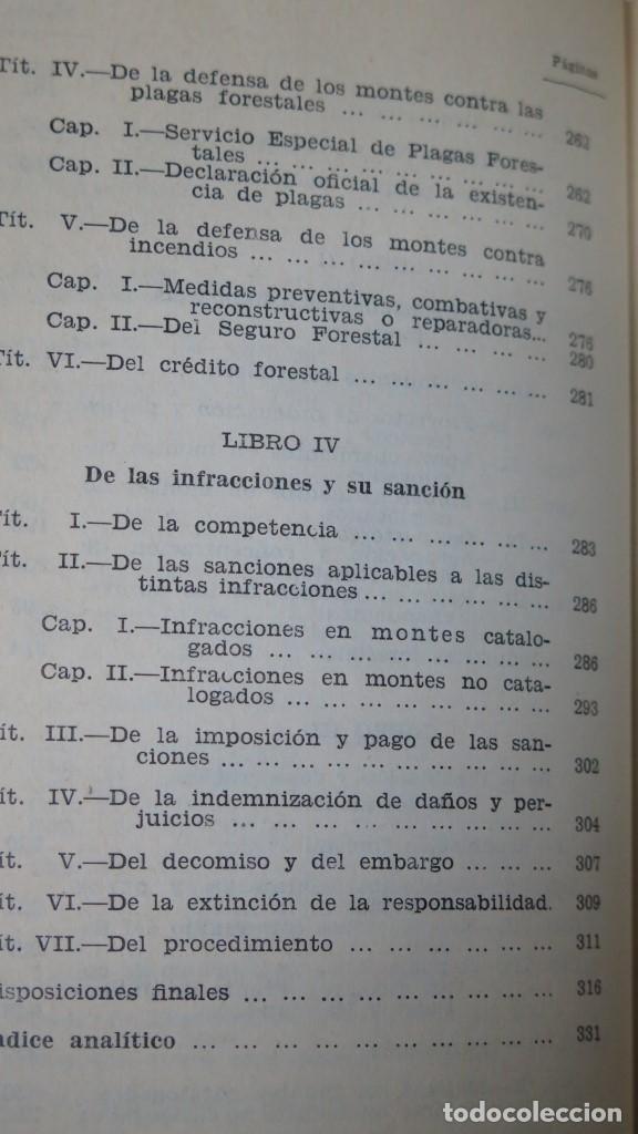 Libros de segunda mano: LEY Y REGLAMENTO DE MONTES. 1962 - Foto 5