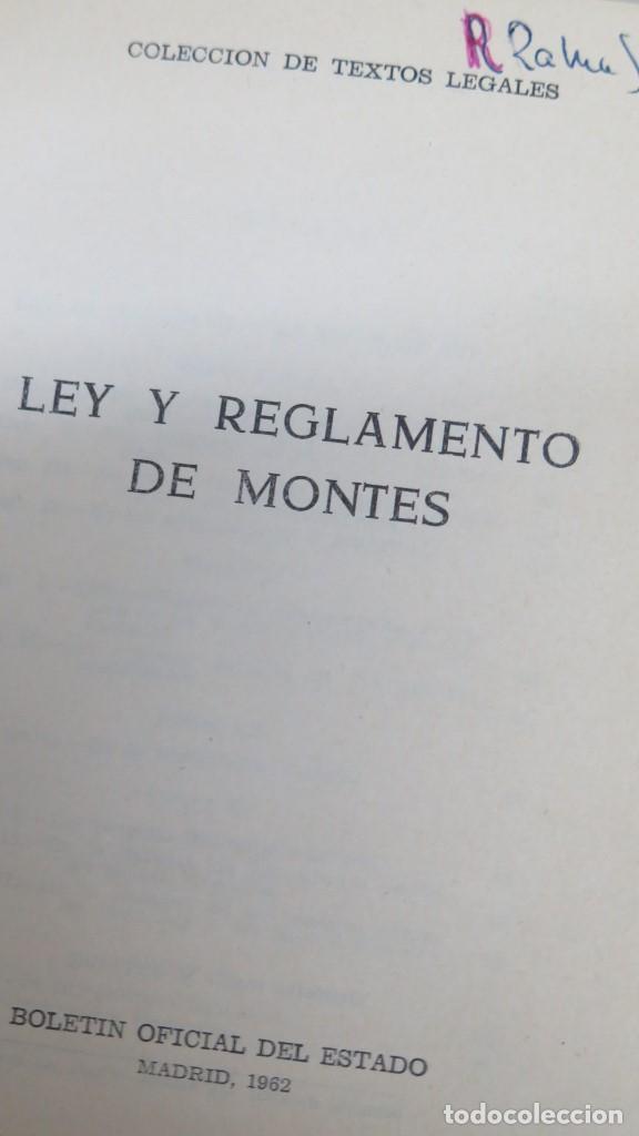 Libros de segunda mano: LEY Y REGLAMENTO DE MONTES. 1962 - Foto 6