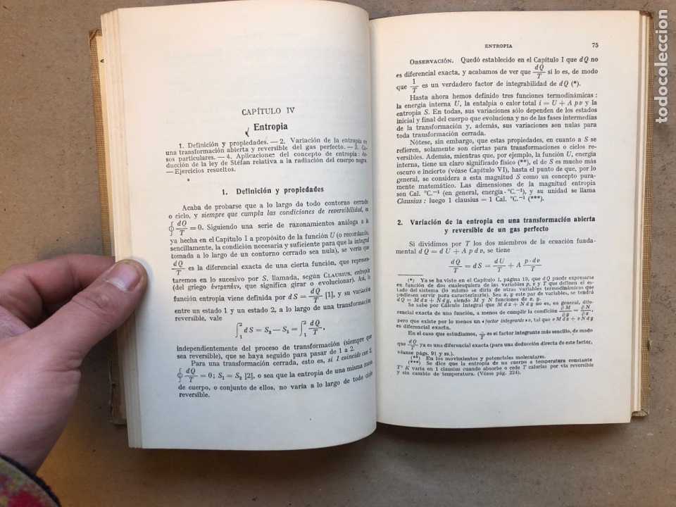 Libros de segunda mano de ciencias: TERMODIN&Aacute;MICA APLICADA. M. LUCINI. EDITORIAL LABOR 1949. - Foto 4