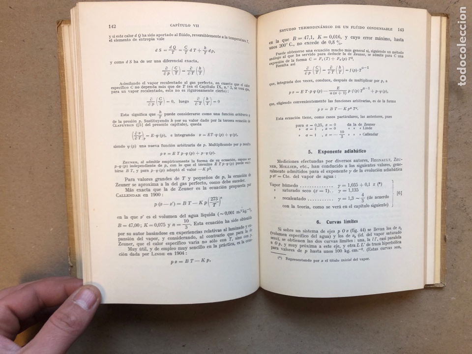 Libros de segunda mano de ciencias: TERMODIN&Aacute;MICA APLICADA. M. LUCINI. EDITORIAL LABOR 1949. - Foto 5