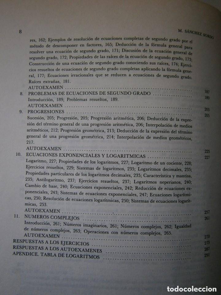 Libros de segunda mano de ciencias: FUNDAMENTOS DE ALGEBRA BASICA Manuel Sanchez Sordo Playor 1986 - Foto 3