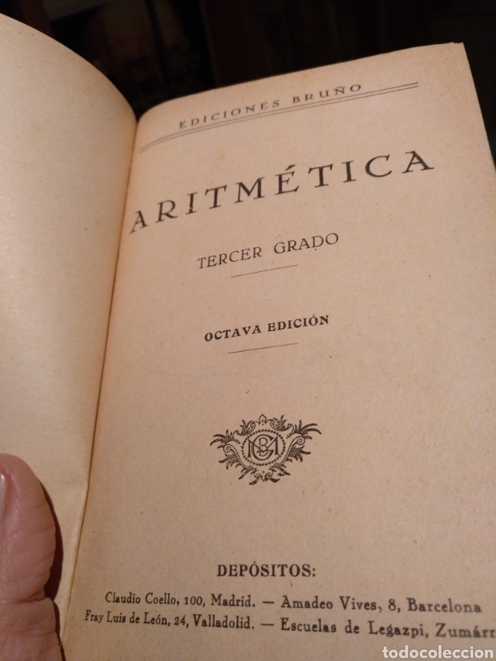 Libros de segunda mano de ciencias: 1960s. Tratado de aritm&eacute;tica. Bru&ntilde;o - Foto 3