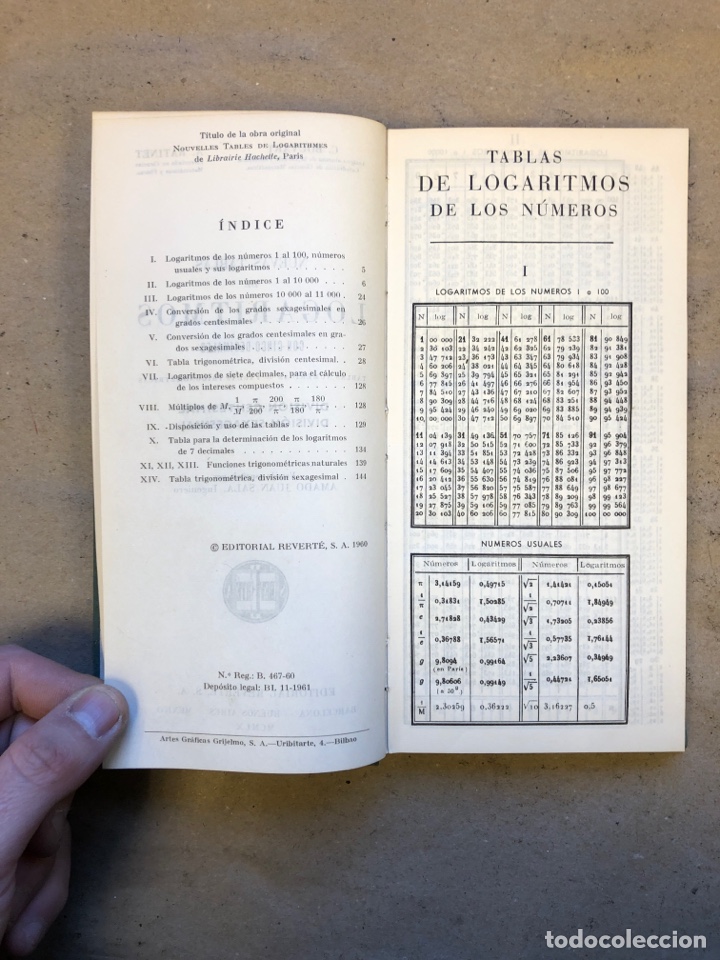 Libros de segunda mano de ciencias: NUEVAS TABLAS DE LOGARITMOS. BOUVART Y RATINET. EDITORIAL REVERT&Eacute; 1961. - Foto 3