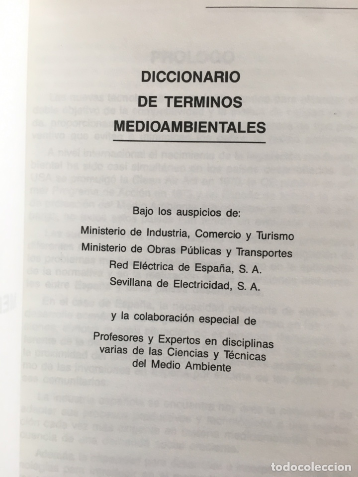 Libros de segunda mano: DICCIONARIO DE TERMINOS MEDIOAMBIENTALES. - Foto 5