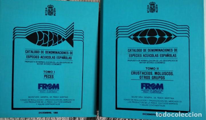 Libri di seconda mano: CAT&Aacute;LOGO DE DENOMINACIONES DE ESPECIES ACUICOLAS ESPA&Ntilde;OLAS - TOMOS I y II.