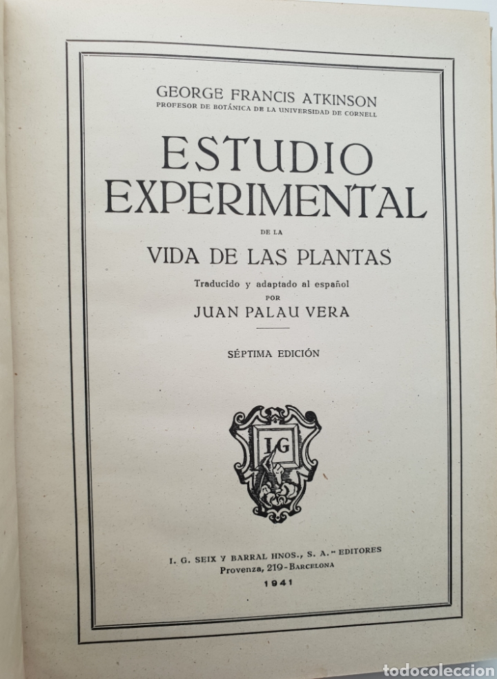Libros de segunda mano: Estudio experimental de la vida de las plantas - Foto 2
