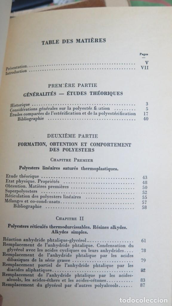 Libros de segunda mano de ciencias: RESINES ALKYDES-POLYESTERS. J. BOURRY - Foto 3