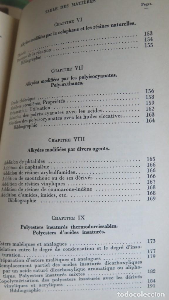 Libros de segunda mano de ciencias: RESINES ALKYDES-POLYESTERS. J. BOURRY - Foto 5