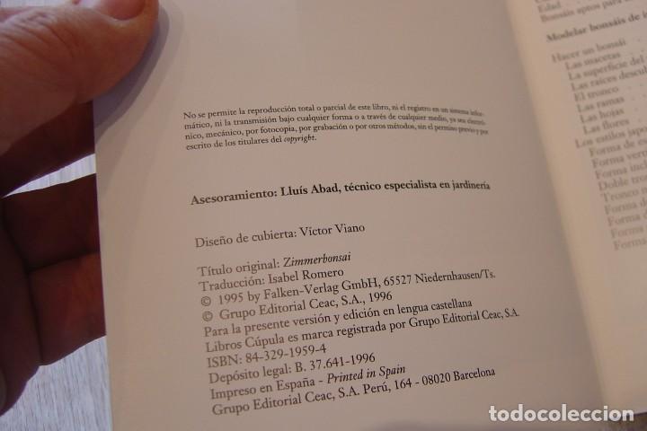 Libros de segunda mano: COMO SELECCIONAR Y CUIDAR BONSAIS. WERNER M. BUSCH. ED. CEAC 1996 - Foto 3