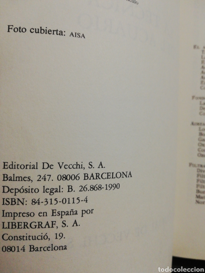 Libros de segunda mano: La t&eacute;cnica del acuario Walter Birkener. Editorial de Vecchi - Foto 4