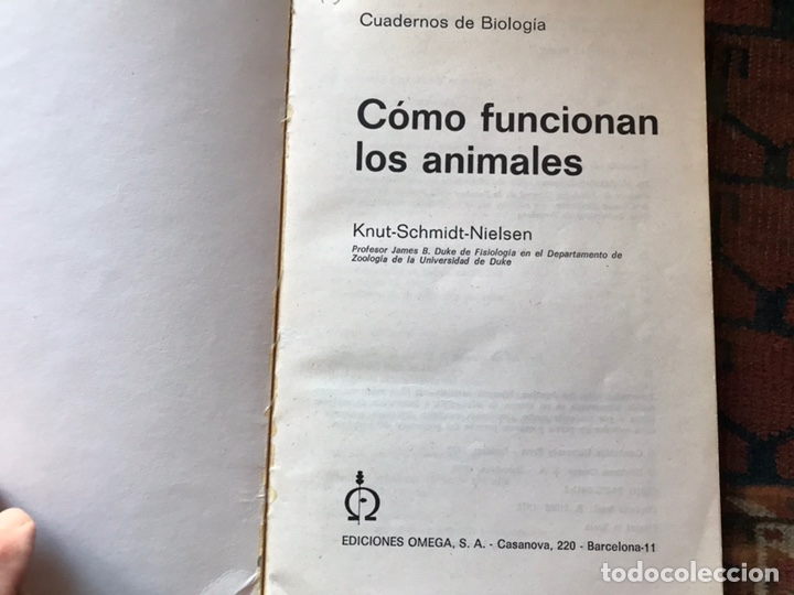 Libros de segunda mano: C&oacute;mo funcionan los anilmales. Knut Schmidt-Nielsen. Omega. - Foto 3