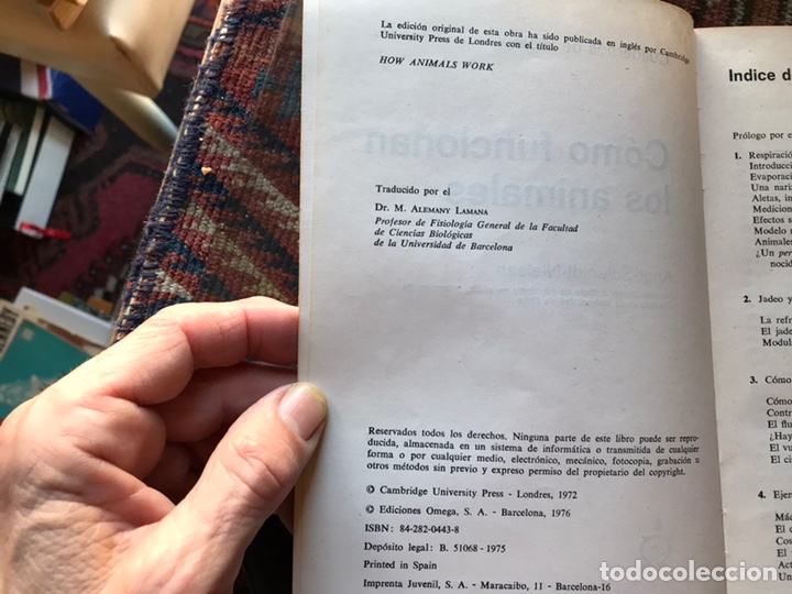 Libros de segunda mano: C&oacute;mo funcionan los anilmales. Knut Schmidt-Nielsen. Omega. - Foto 4