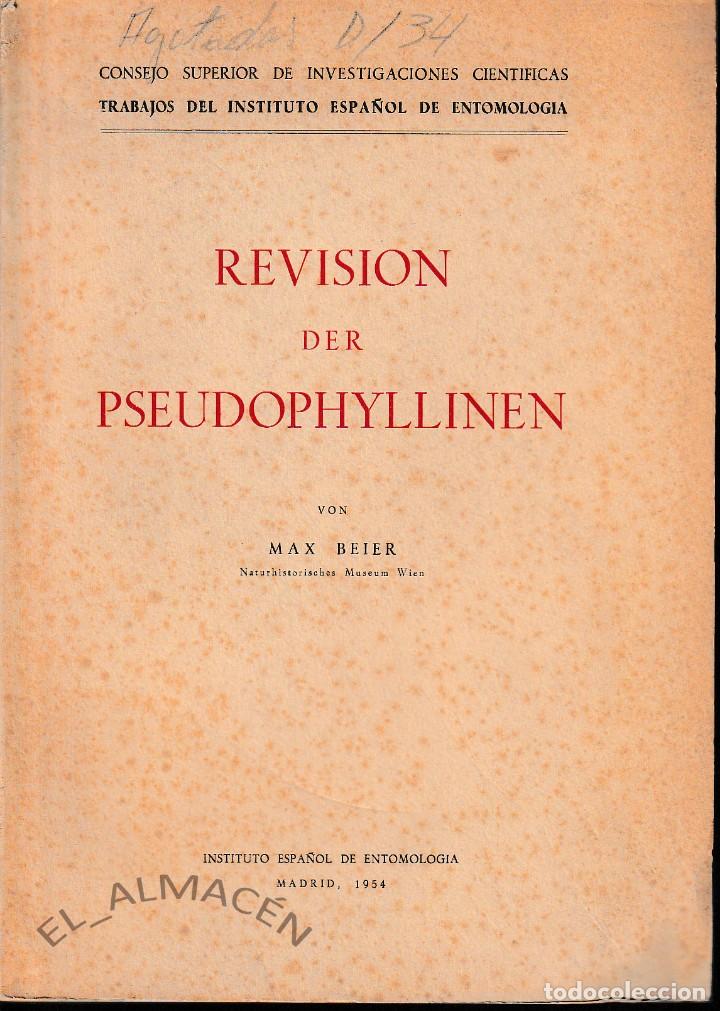 Libros de segunda mano: REVISI&Oacute;N DER PSEUDOPHYLLINEN (MAX BEIER 1954) SIN USAR - Foto 1