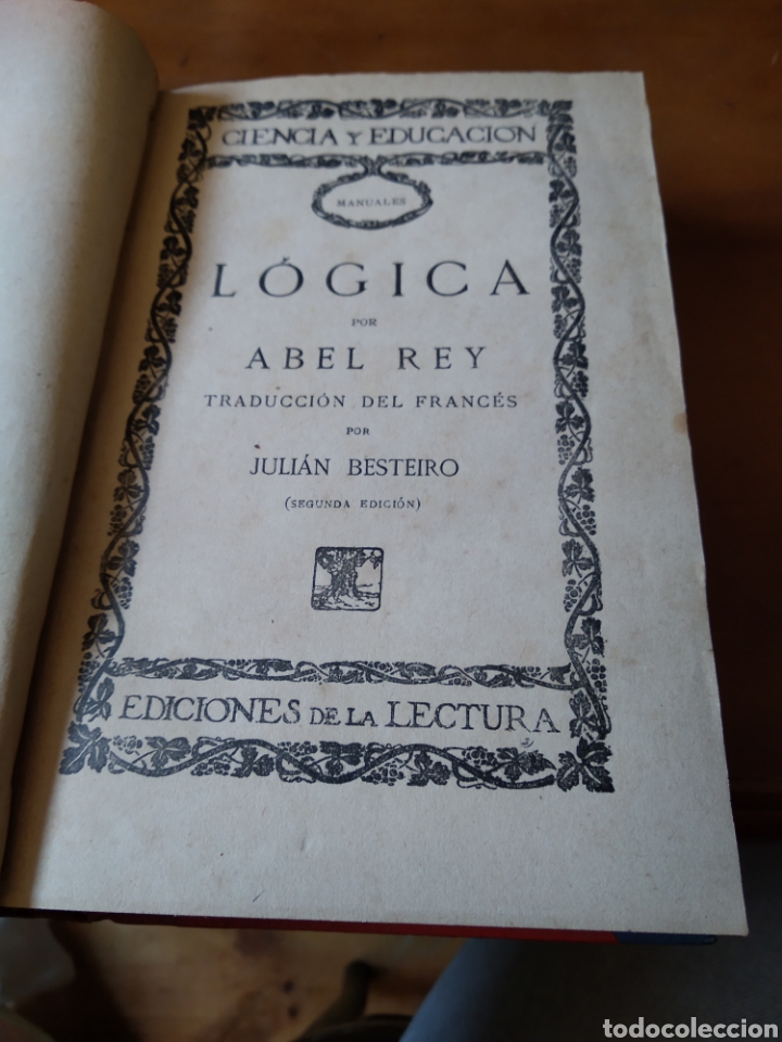 Libros de segunda mano de ciencias: L&Oacute;GICA. ABEL REY #2059 - Foto 2