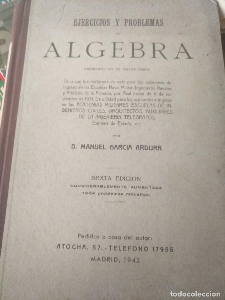 Libri di seconda mano: Ejercicio algebra  1942 estante oloron caja b.