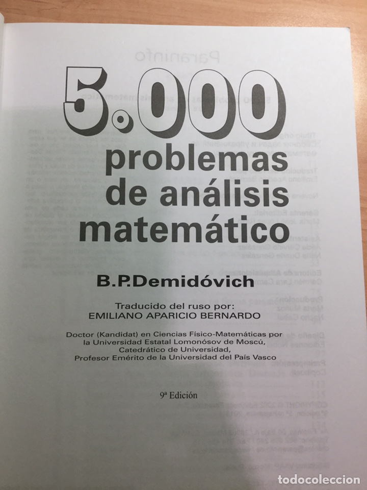 Libro De Demidovich 5000 Problemas De Analisis Matematico - Leer Un Libro