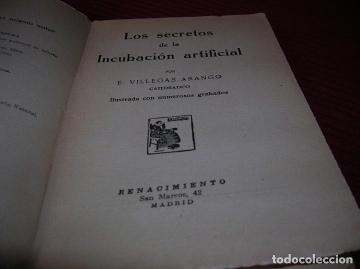 Libros de segunda mano: Libro Los secretos de la incubaci&oacute;n artificial.Autor E. Villegas Arango. - Foto 2