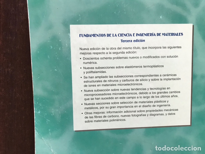 Libros de segunda mano de ciencias: Fundamentos de la ciencia e ingenier&iacute;a de materiales. William F. Smith - Foto 2