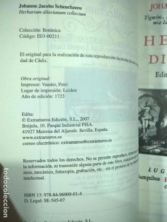 Libros de segunda mano: Herbarium diluvianum collectum (Bot&aacute;nica).Scheuchzero, Johanne Jacobo. - Foto 3