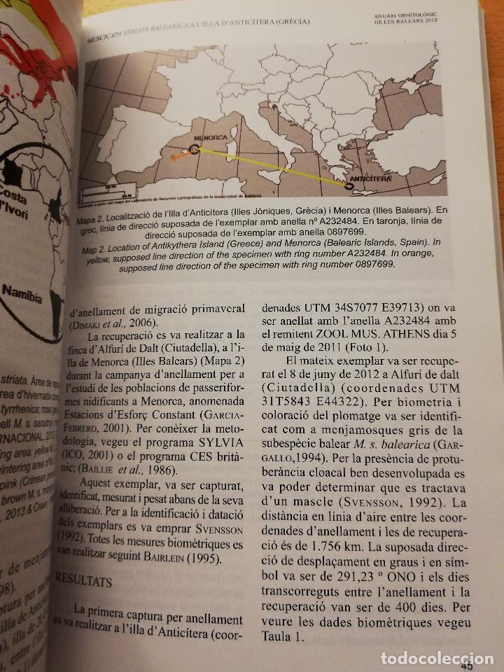 Libros de segunda mano: ANUARI ORNITOL&Ograve;GIC DE LES BALEARS. 2012, VOLUM 27 - Foto 3
