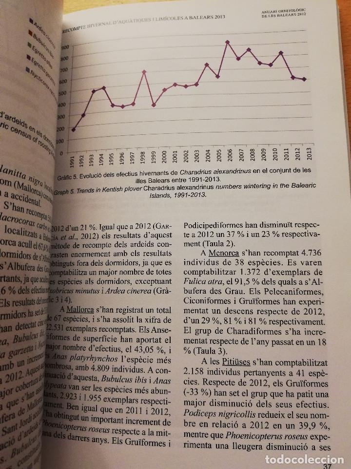 Libros de segunda mano: ANUARI ORNITOL&Ograve;GIC DE LES BALEARS. 2012, VOLUM 27 - Foto 4