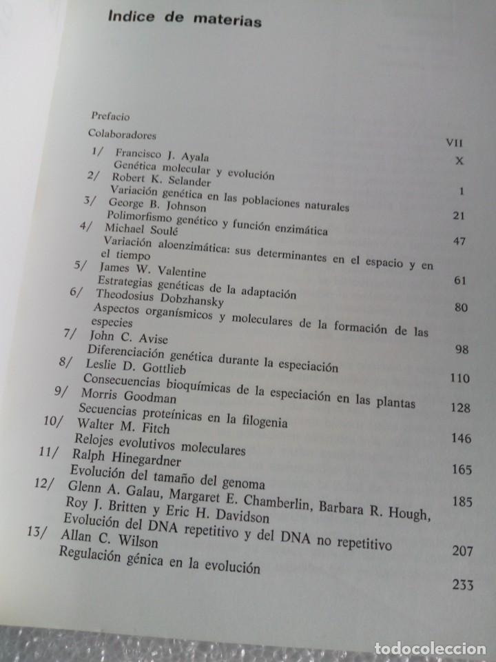 Libros de segunda mano: EVOLUCION MOLECULAR. AYALA, Francisco J - Foto 7