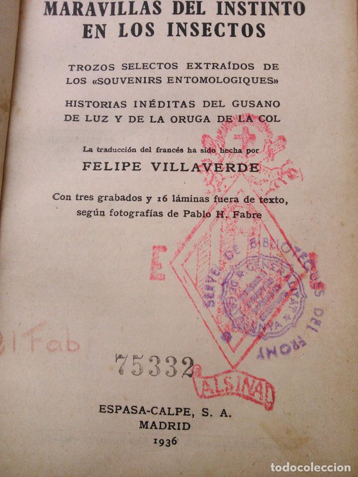 Libros de segunda mano: Maravillas del instinto en los insectos - Foto 2