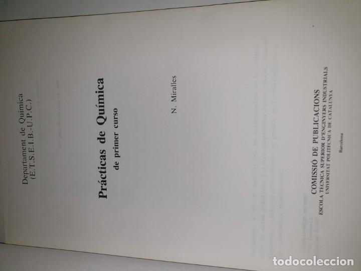 Libros de segunda mano de ciencias: PRACTICAS DE QUIMICA - Foto 2