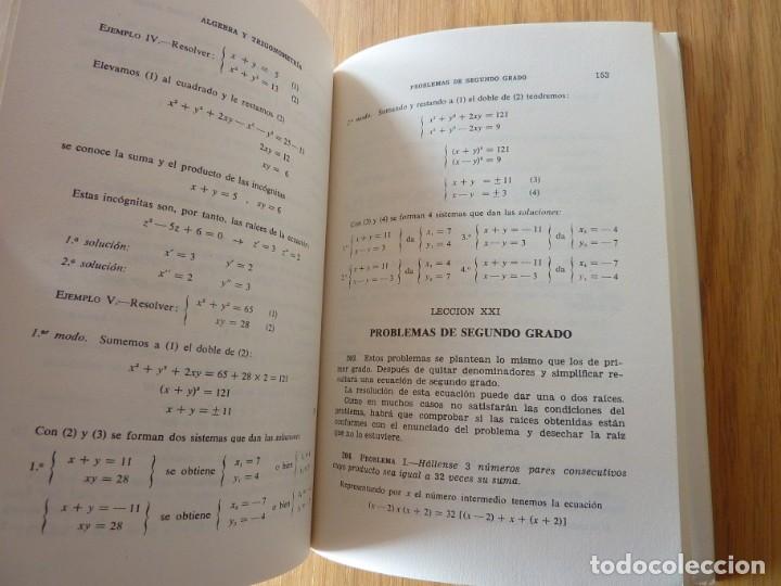 Libros de segunda mano de ciencias: &Aacute;LGEBRA Y TRIGONOMETR&Iacute;A. EDITORIAL BRU&Ntilde;O. A&Ntilde;O 1982. - Foto 4