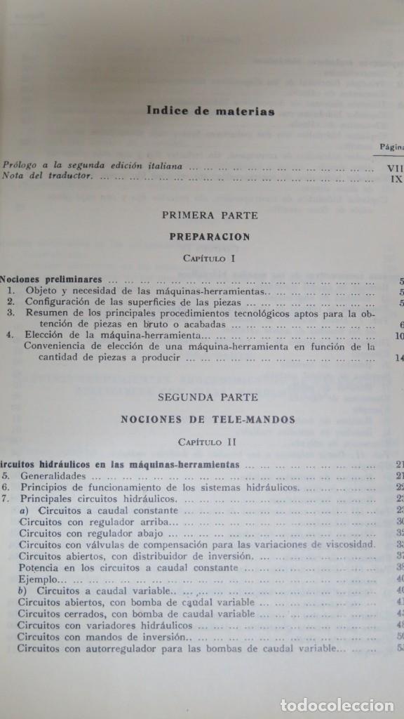 Libros de segunda mano: M&Aacute;QUINAS HERRAMIENTA MODERNAS. MARIO POSSI - Foto 2