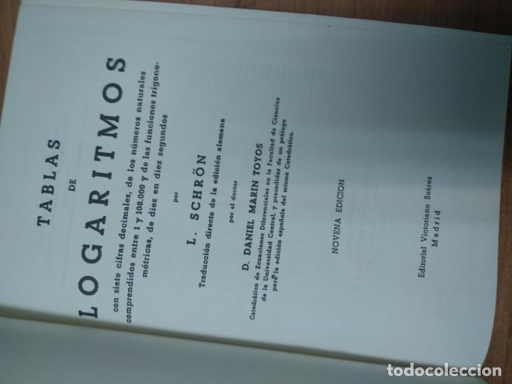 Libros de segunda mano de ciencias: TABLAS DE LOGARITMOS DE SCHR&Ouml;N - Foto 3