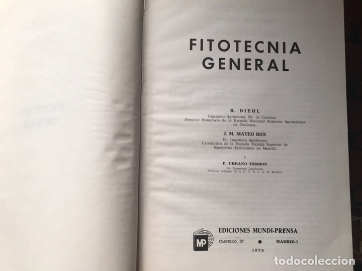 Libros de segunda mano: Fitotecnia general. R. Diehl - Foto 2