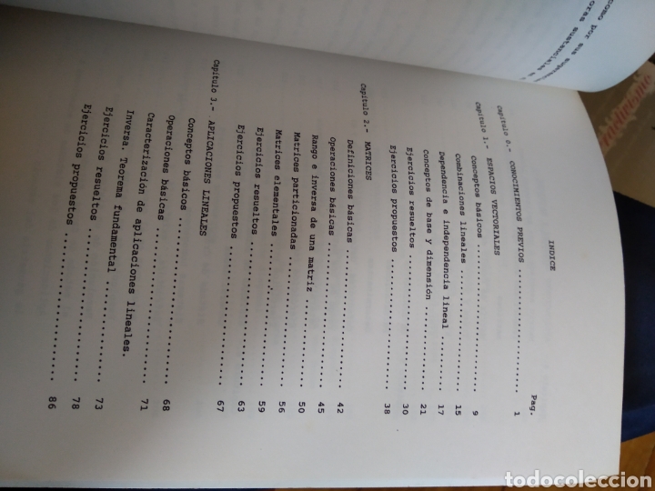 Libros de segunda mano de ciencias: ELEMENTOS DE ALGEBRA LINEAL PARA LA ECONOM&Iacute;A. VV.AA #2087 - Foto 2