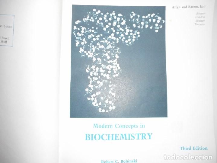 Libros de segunda mano de ciencias: ROBERT C. BOHINSKI   Modern Concepts in Biochemistry.3&ordf; Edition    Y94009 - Foto 2