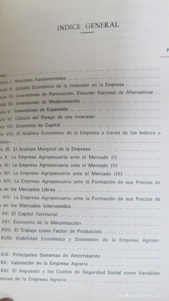 Libros de segunda mano: ECONOM&Iacute;A DE LA EXPLOTACI&Oacute;N AGROPECUARIA. JAVIER GOROSQUIETA - Foto 2
