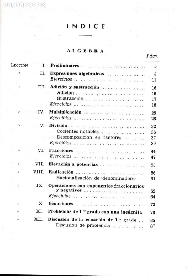 Libros de segunda mano de ciencias: &Aacute;lgebra y trigonometr&iacute;a * BRU&Ntilde;O * - Foto 3