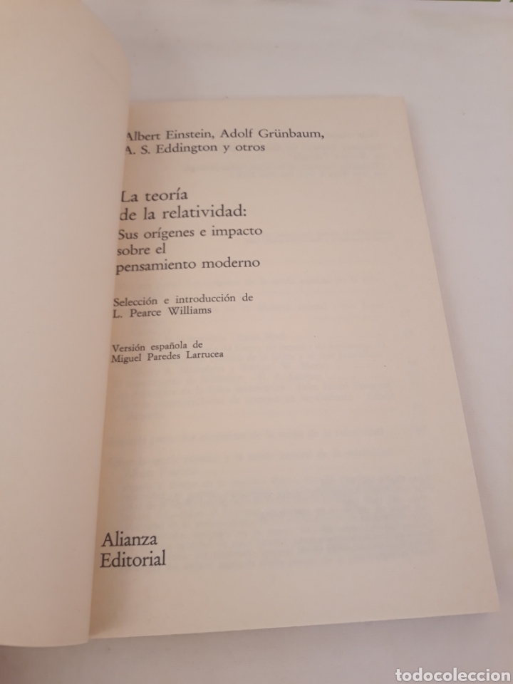 Libros de segunda mano de ciencias: Albert Einstein. Adolf Grunbaum. A.S Eddington y otros. - Foto 2