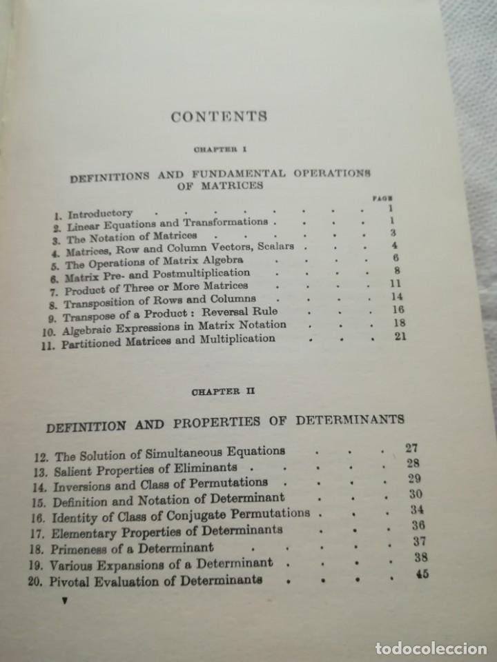 Libros de segunda mano de ciencias: Determinants and Matrices, en ingl&eacute;s, por A. Aitken. 1964 - Foto 3